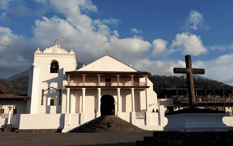 Solola's white-painted catholic church