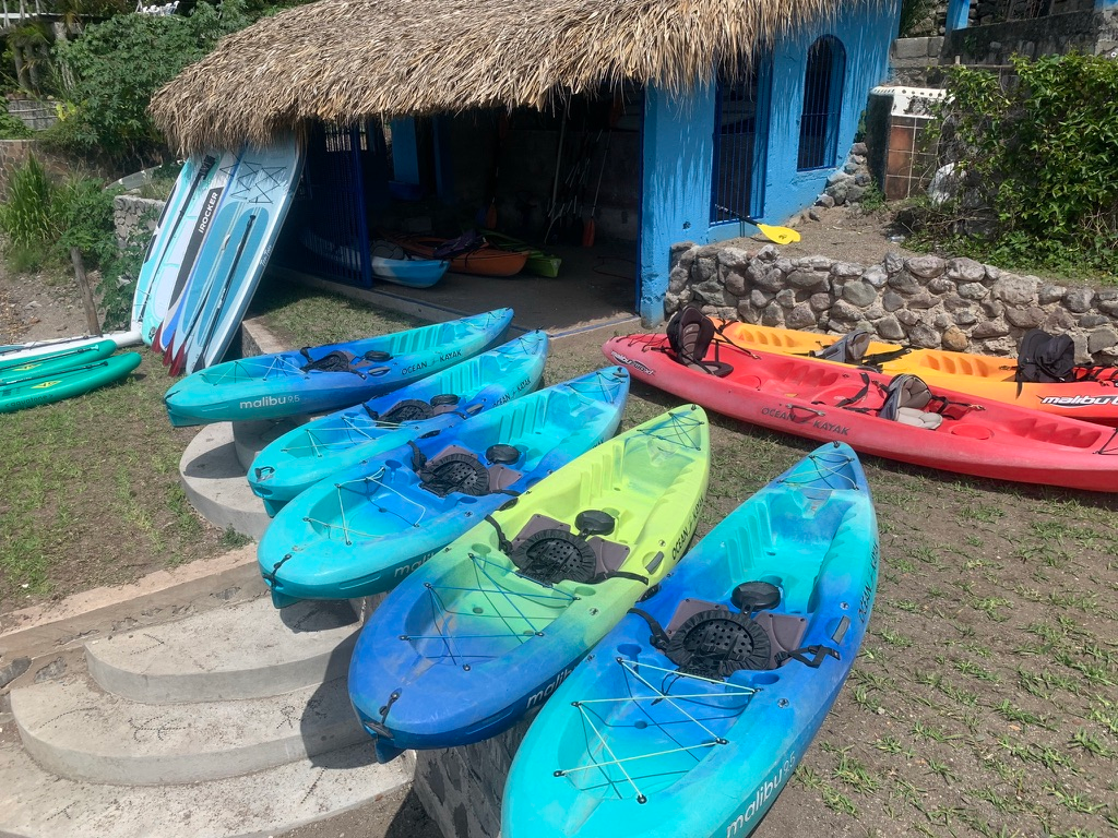 Kayak Guatemala has a large fleet of kayaks and paddleboards.  Single and double kayaks are available.