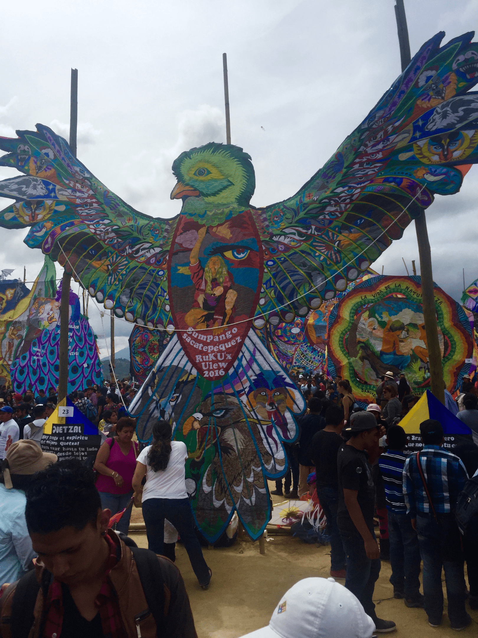 Colorful hand-made kites are part of the festivities of Day of the Dead in Guatemala.