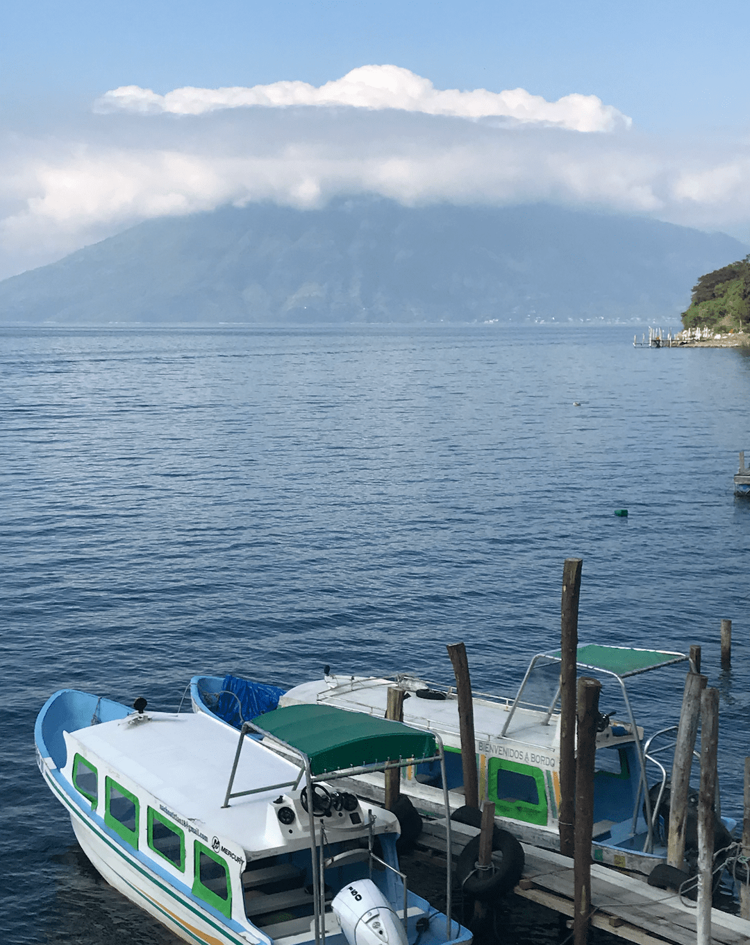 Water taxis or lanchas are the best way to travel around Lake Atitlan.